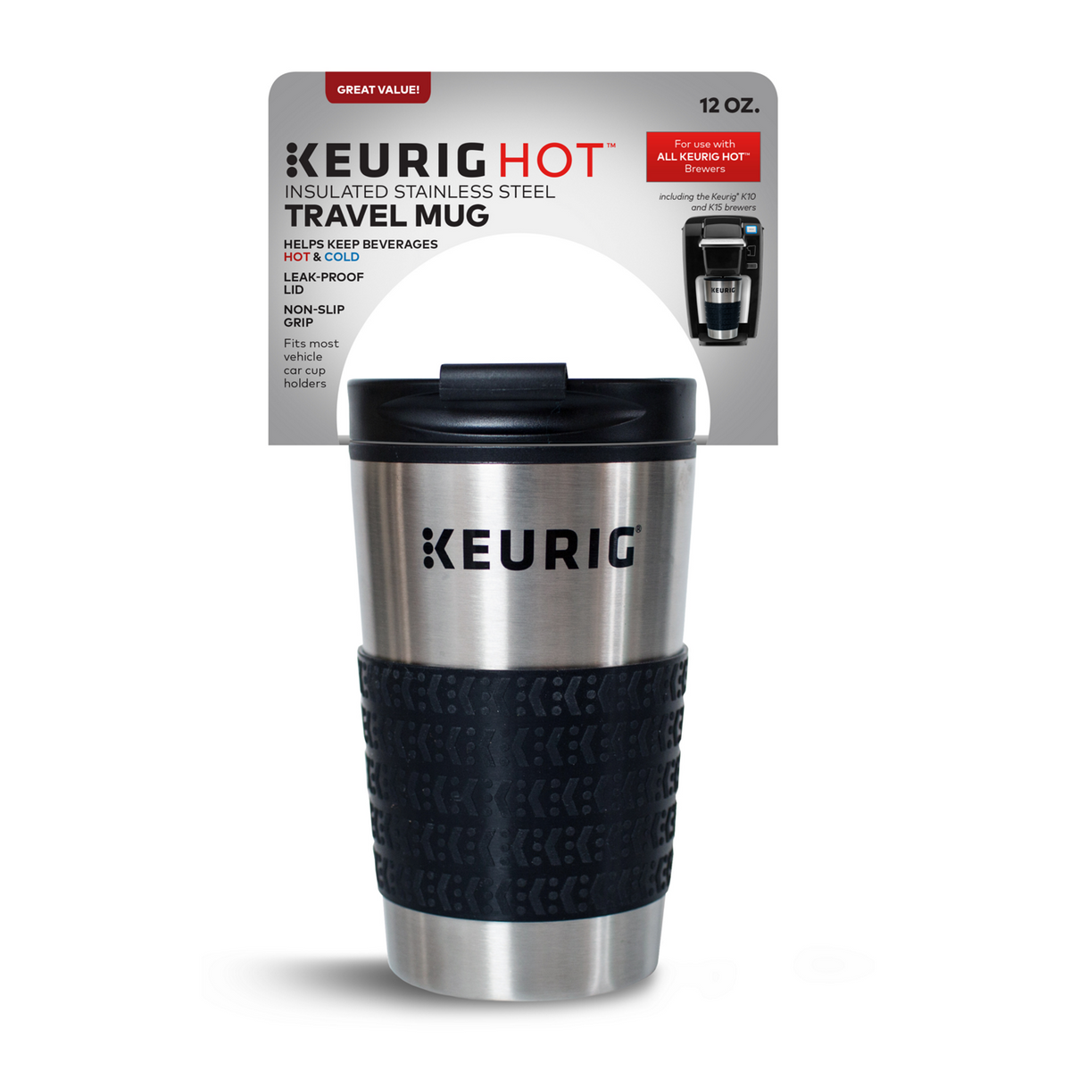 Keurig® insulated stainless steel travel mug 12oz