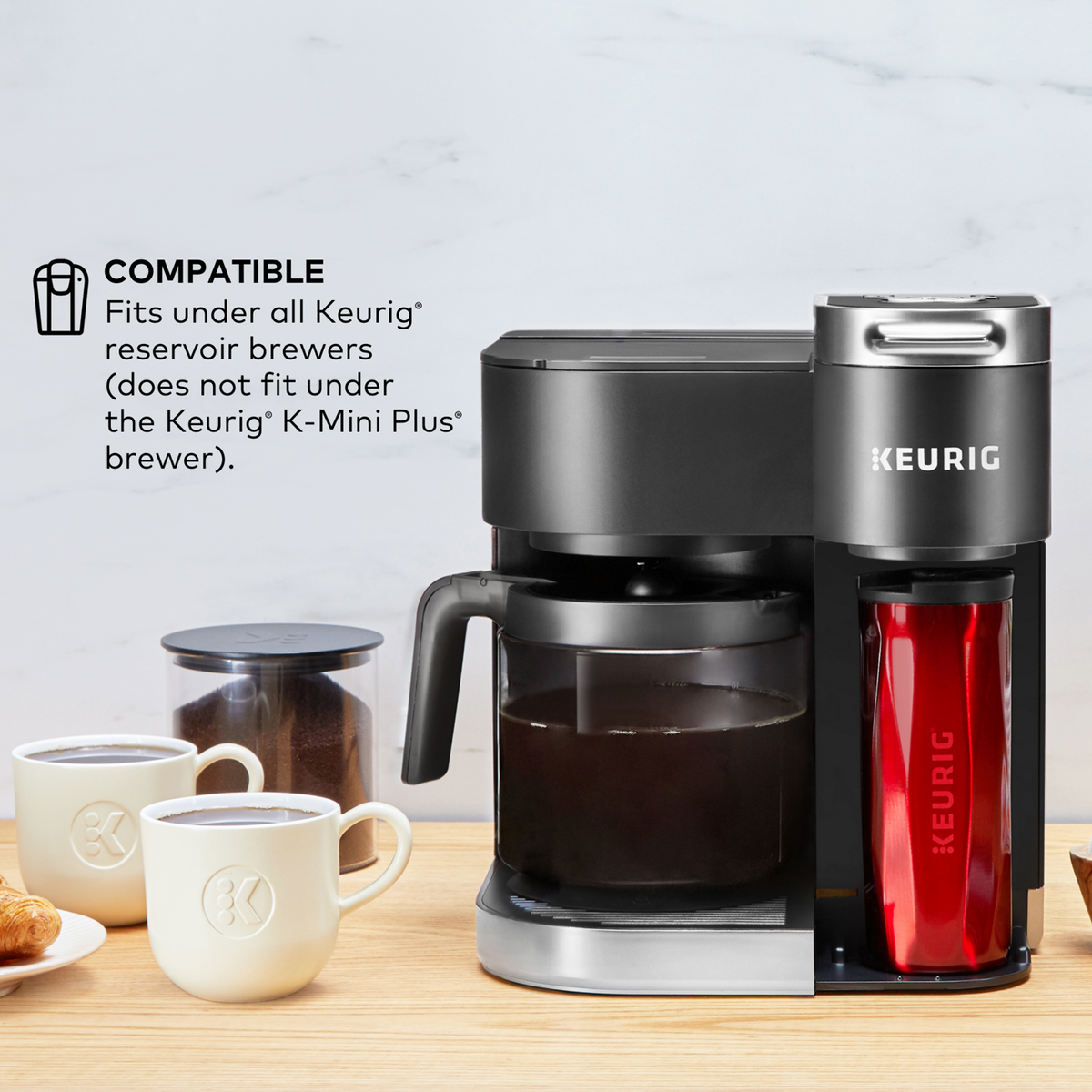 14oz. Faceted Travel Mug Red