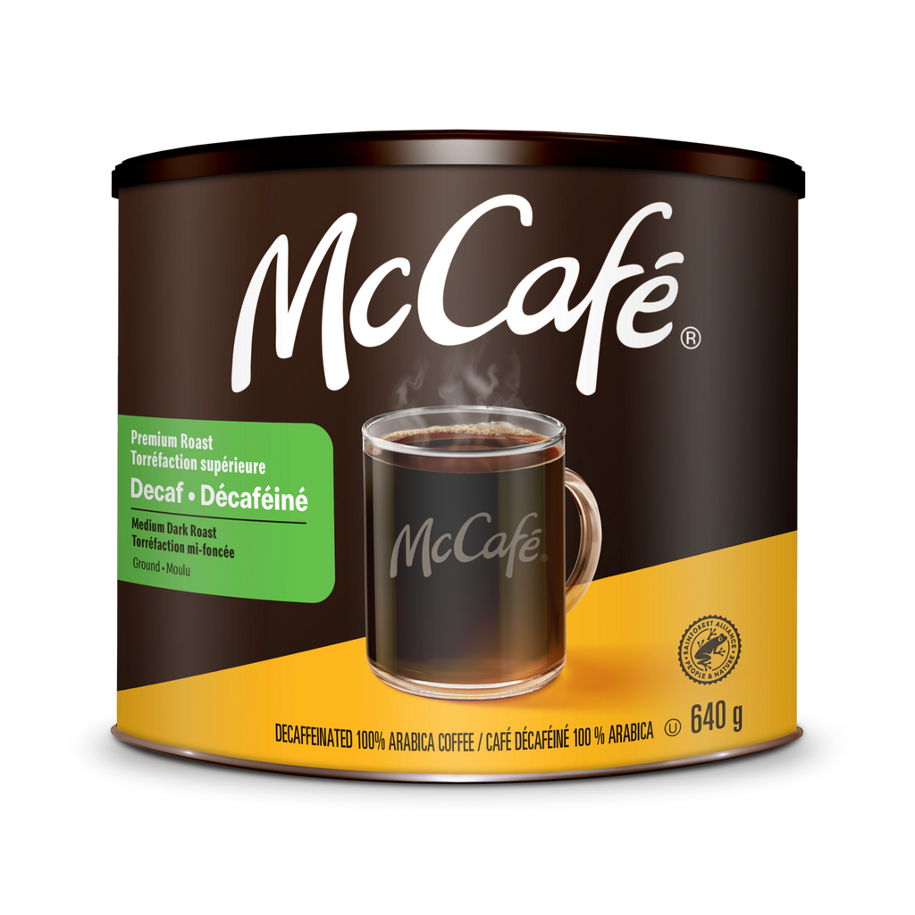 McCafé Premium Medium Dark Roast Decaf Ground Coffee Can