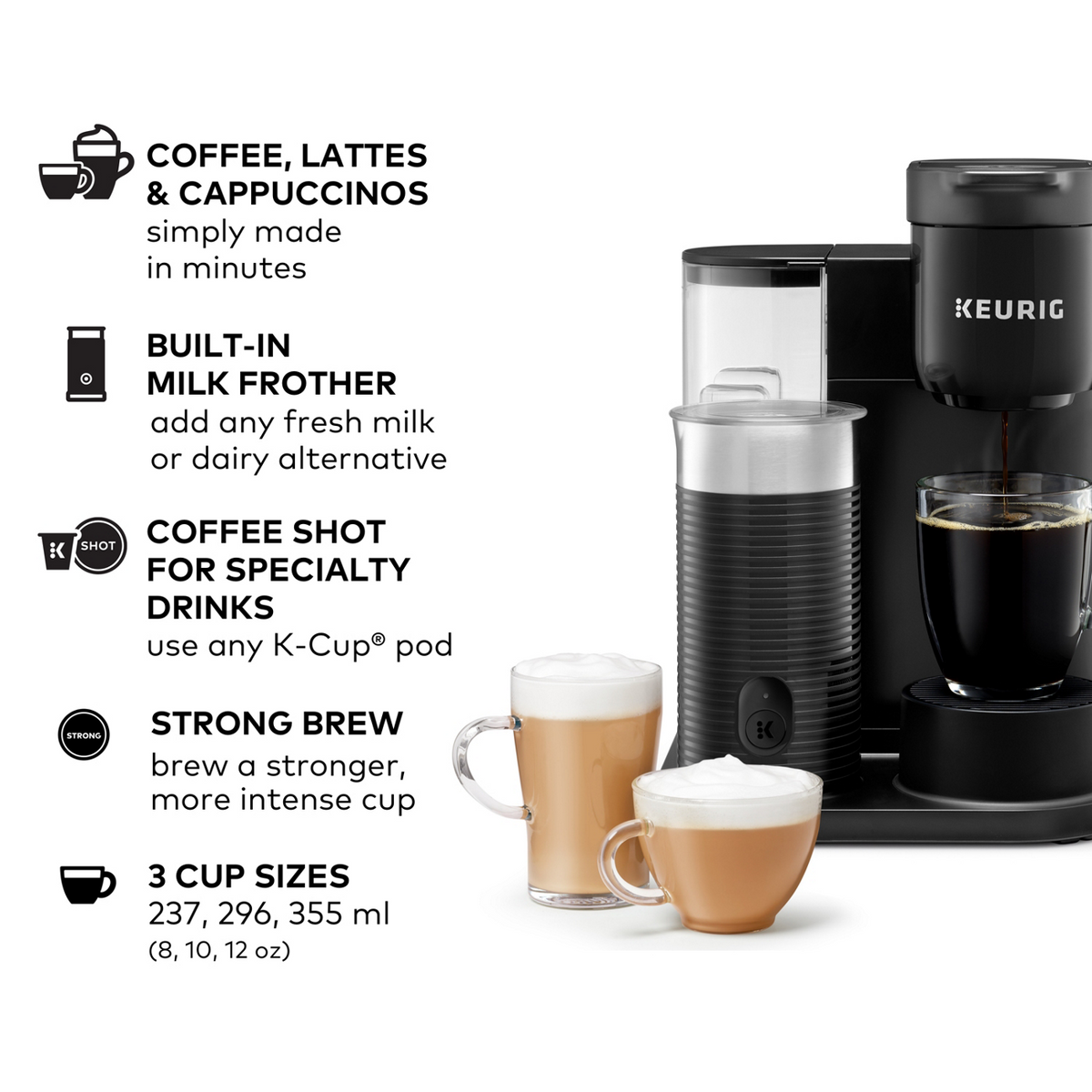Keurig® K-Café Essentials® Single Serve Coffee - Latte & Cappuccino Maker