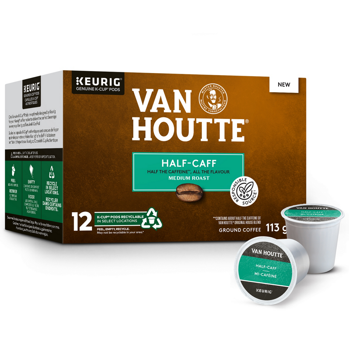 Van Houtte Half Caff Medium Roast Coffee