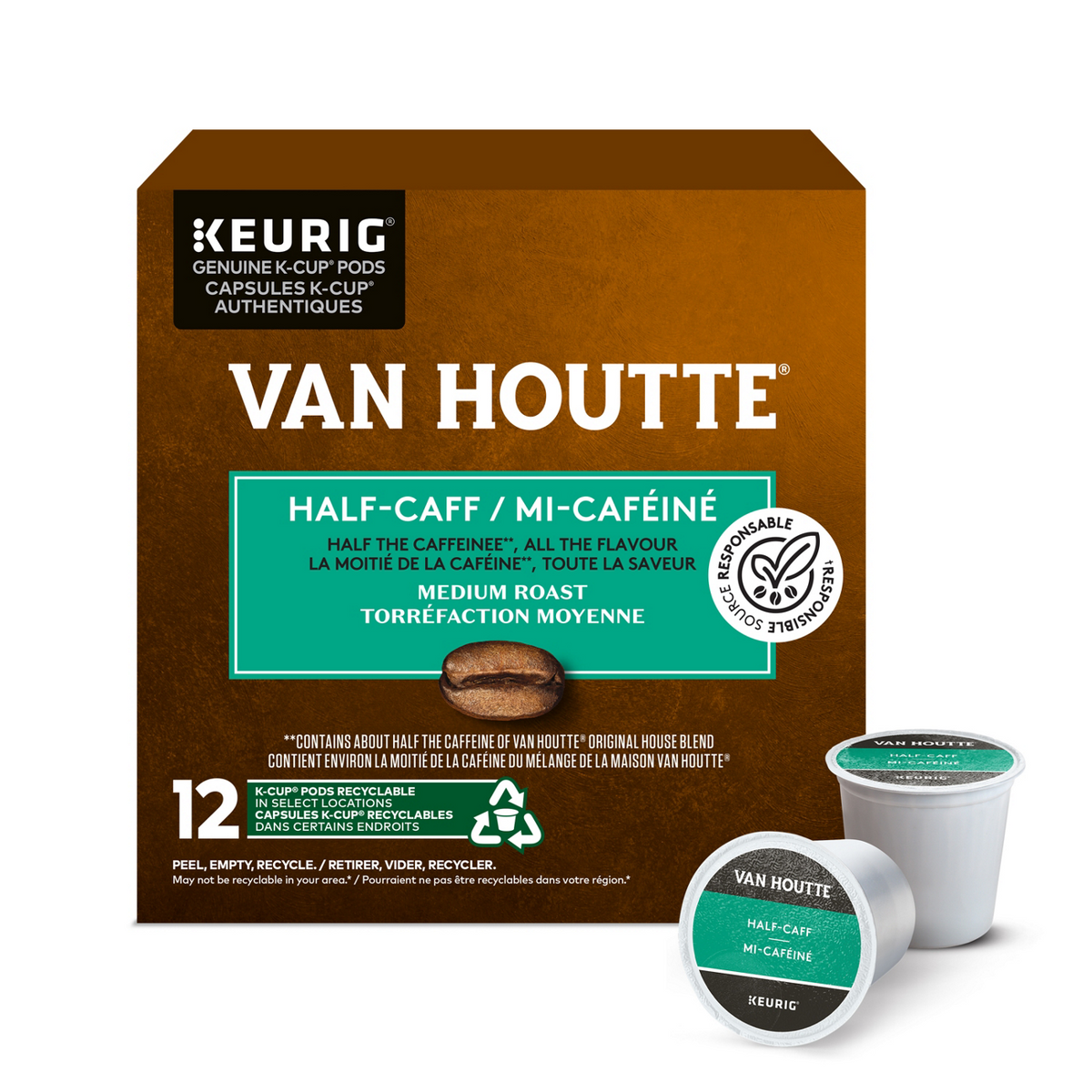 Van Houtte Half Caff Medium Roast Coffee