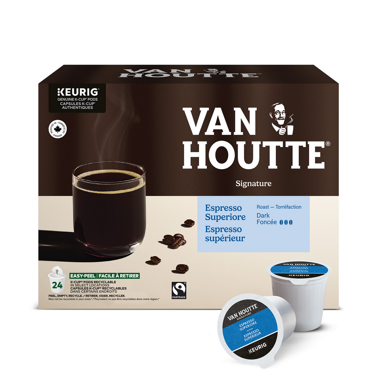 Van Houtte Espresso Superiore Fairtrade Dark Roast Signature Coffee