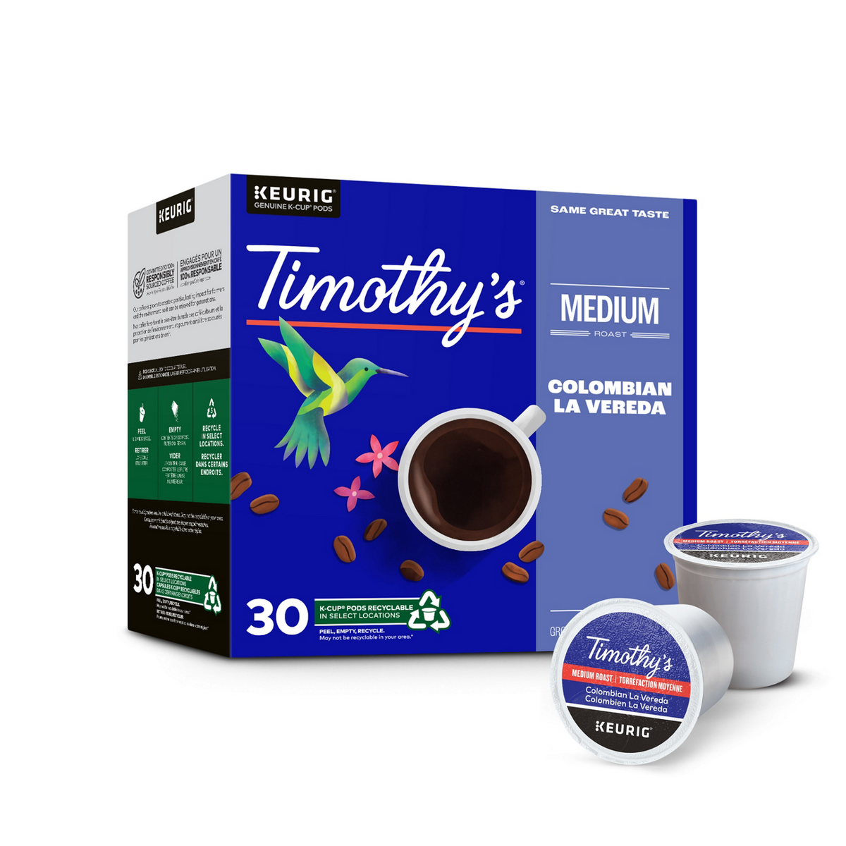 Timothy's Colombian La Vereda Medium Roast Coffee
