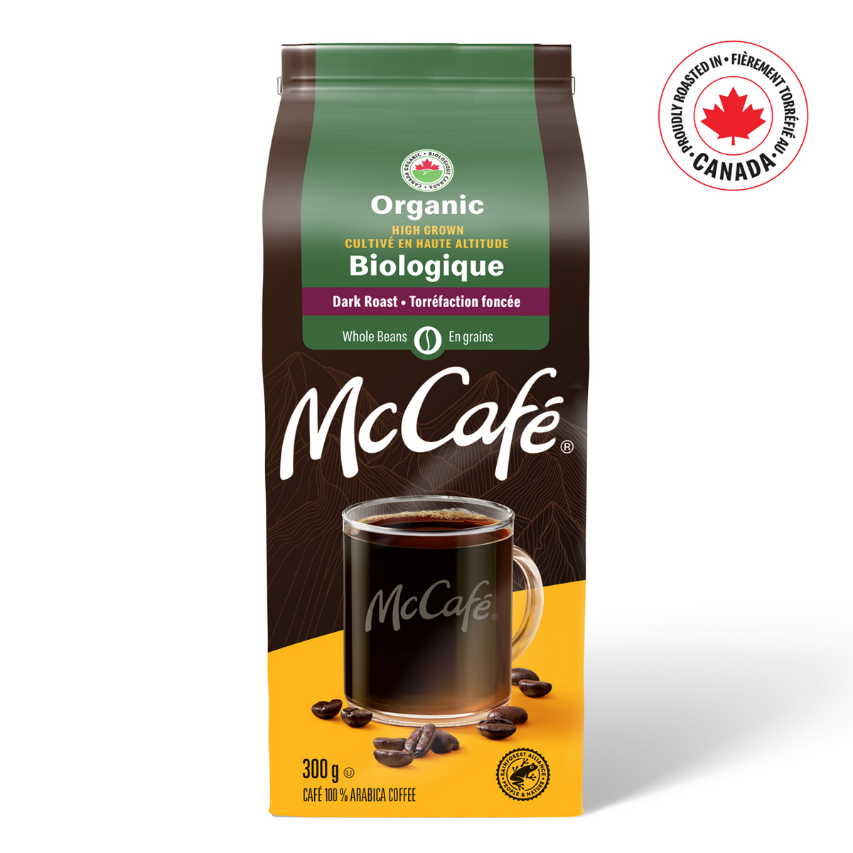 McCafé High Grown Organic Dark Roast Whole Beans