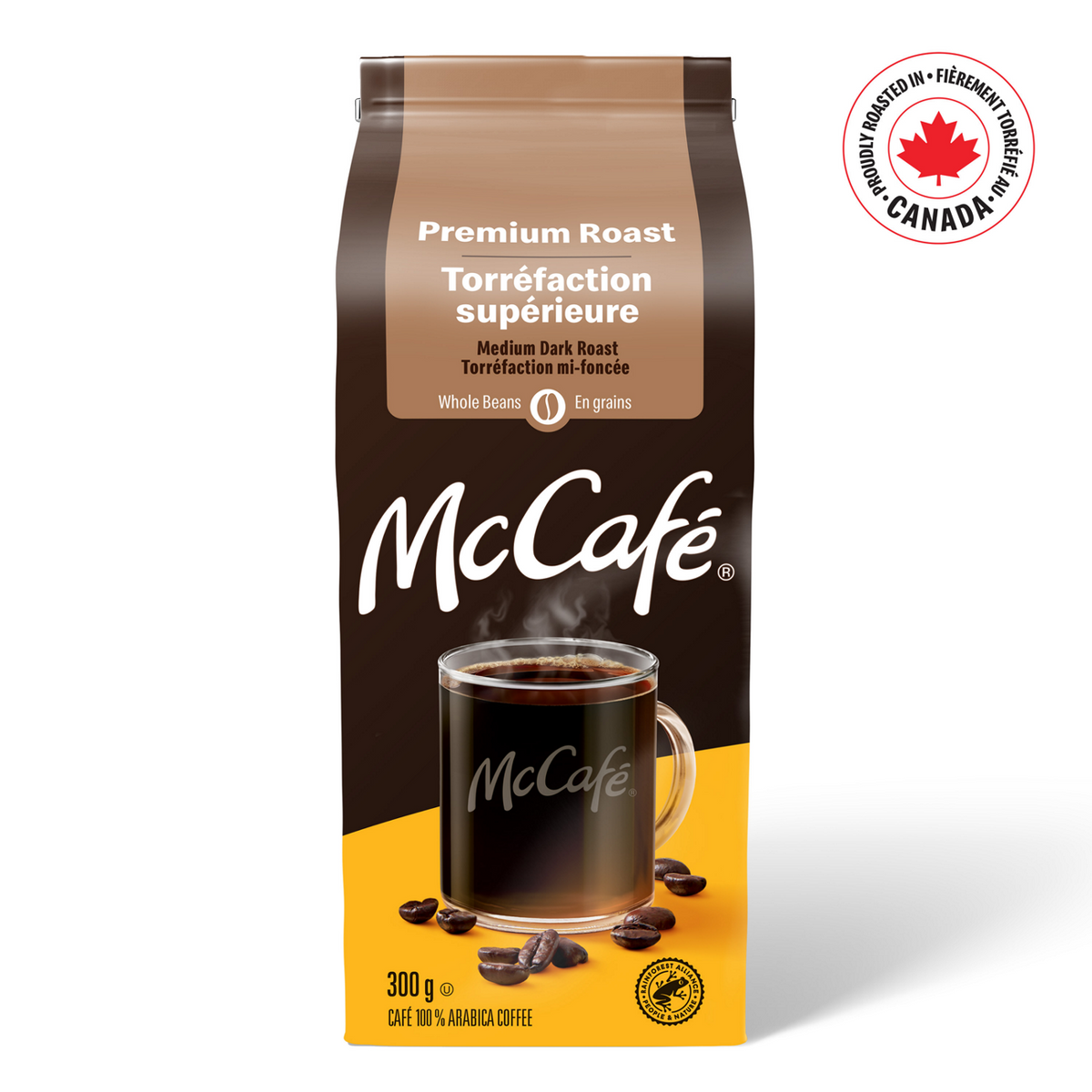 McCafé Premium Medium Dark Roast Whole Beans - 300g